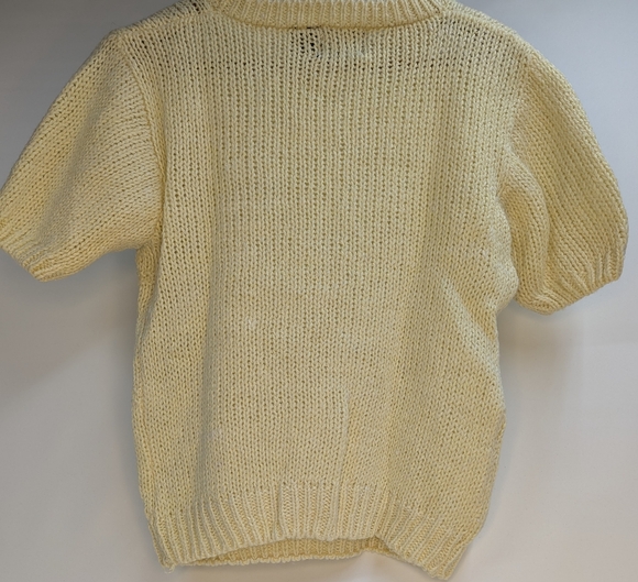 Vintage Sweater Shirt Sleeve Hand Knit Chelsea Place Size M Excellent Condition - Picture 3 of 11